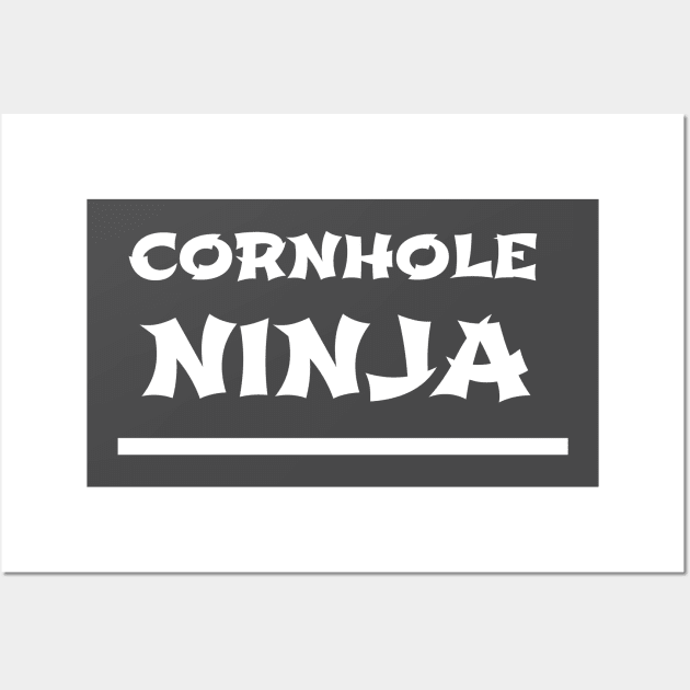 Cornhole Ninja Beanbag Toss Design Wall Art by bbreidenbach